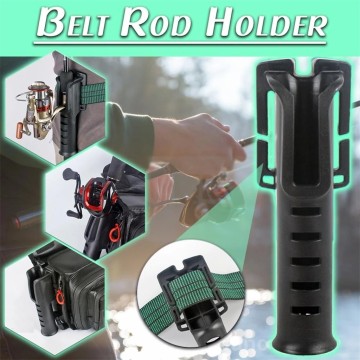 Belt Rod Holder Portable Pole Inserter Fishing Rod Multi-function Quick Rods Rack Reusable Fishing Rod Holder Belts Outdoor 1203