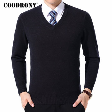 COODRONY Sweater Men Clothes 2020 Autumn Winter Cashmere Wool Pullover Sweaters Plus Size Business Casual V-Neck Pull Homme 8128