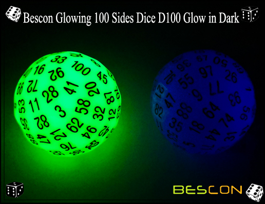 Bescon Glowing 100 Sides Dice D100 Glow in Dark-5