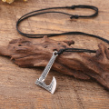 Skyrim Viking runes Axe Pendants Necklace for Men's wicca Amulet Vintage Knots Handmade pendant Norse Wax Necklaces