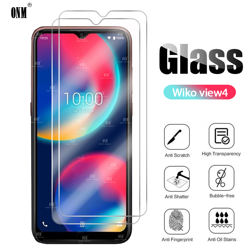2Pcs Wiko view 4 Tempered Glass For Wiko view 4 Lite Screen Protector For Wiko view 4 Lite Protective Glass Film