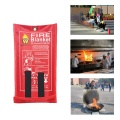 1MX1M Fire Blanket Emergency Survival Fire Shelter Safety Protector Fire Extinguishers Tent First Aid Camping Equipment