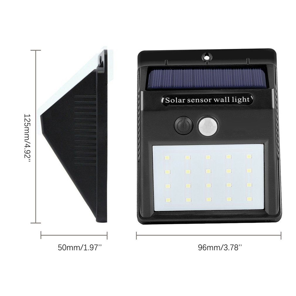 20 LED Solar Light Outdoor Solar Lamp PIR Motion Sensor Wall Light Waterproof Solar Powered Sunlight for Garden Decoration