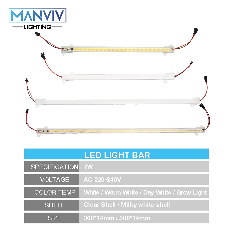 LED Bar Light Wall Corner LED Tube 220V 30cm 50cm 72LEDs 2835 Rigid Strip Energy Saving Fluorescent Tube Kitchen Under Cabinet