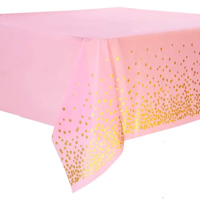 1Pcs 3 Different Colors Environmentally Friendly Disposable Tablecloth Gold Foil Printed Tablecloth Polka Dot Tablecloth