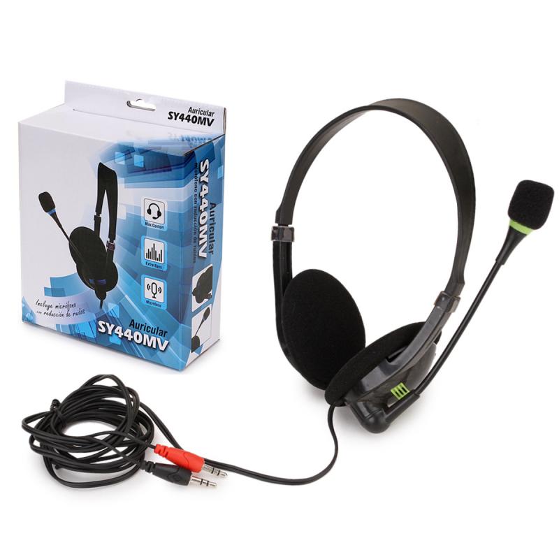 Wired Headset With Microphone Telephone Operator Headphone Noise Canceling For Computer Phones Desktop Boxes For Mac/School