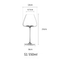 Artwork 500-600Ml Collection Level Handmade Red Wine Glass Ultra-Thin Crystal Burgundy Bordeaux Goblet Art Big Belly Tasting Cup