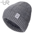 New Sports Label Winter Hats For Men Twist Design Fashion Warm Ski Beanie High Quality Wool And Cotton Blend Relaxed Knitted Hat