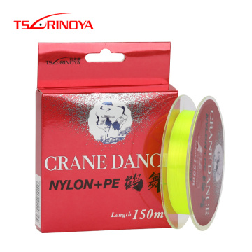 TSURINOYA CRANE DANCE 150M Nylon Fishing Line Monofilament Nylon Line HMPE Molecules Strong Smooth Carp Long Casting Main Line