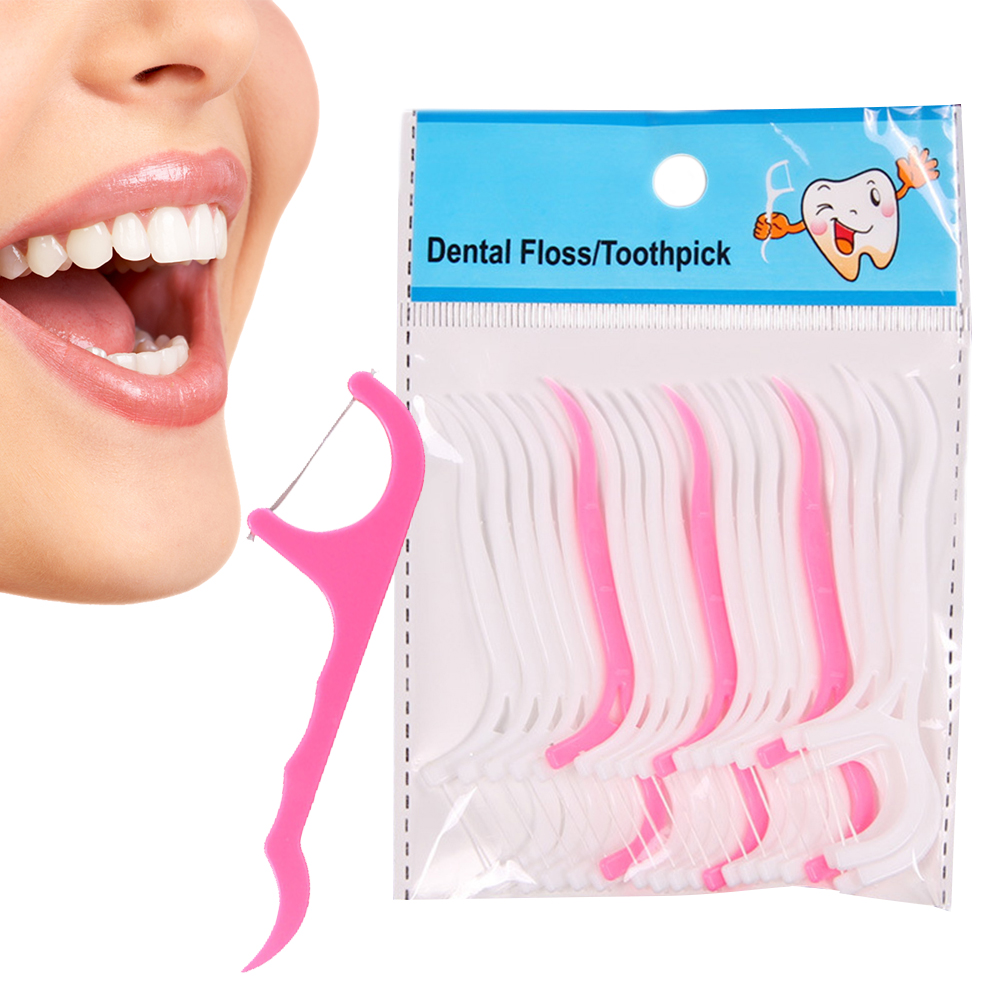 Disposable Dental Floss Dental Cleaning Tooth Stick 7.5cm Floss Pick Interdental Brush Dental Flosser Teeth Cleansing Tools