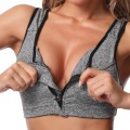 Sports Bra Crop Top Fitness Women Sportswear Shockproof Zipper Top Bras Fitness Gym Female Underwear Running Push Up Lingerie