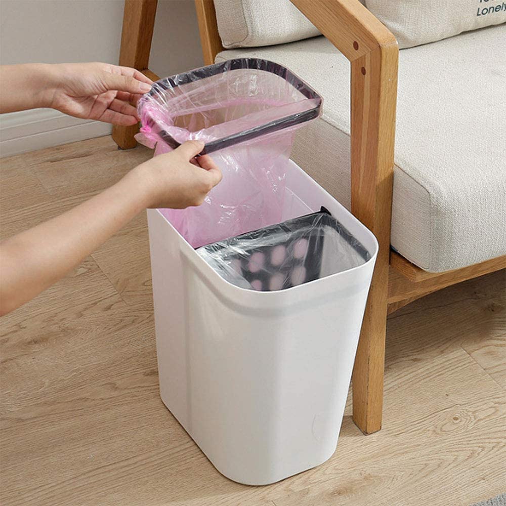 Large 15L Trash Can Waste Bins Creative Cute Covered Kitchen Bathroom Bedroom Garbage Classification Cubo Basura Recycle Bin E5