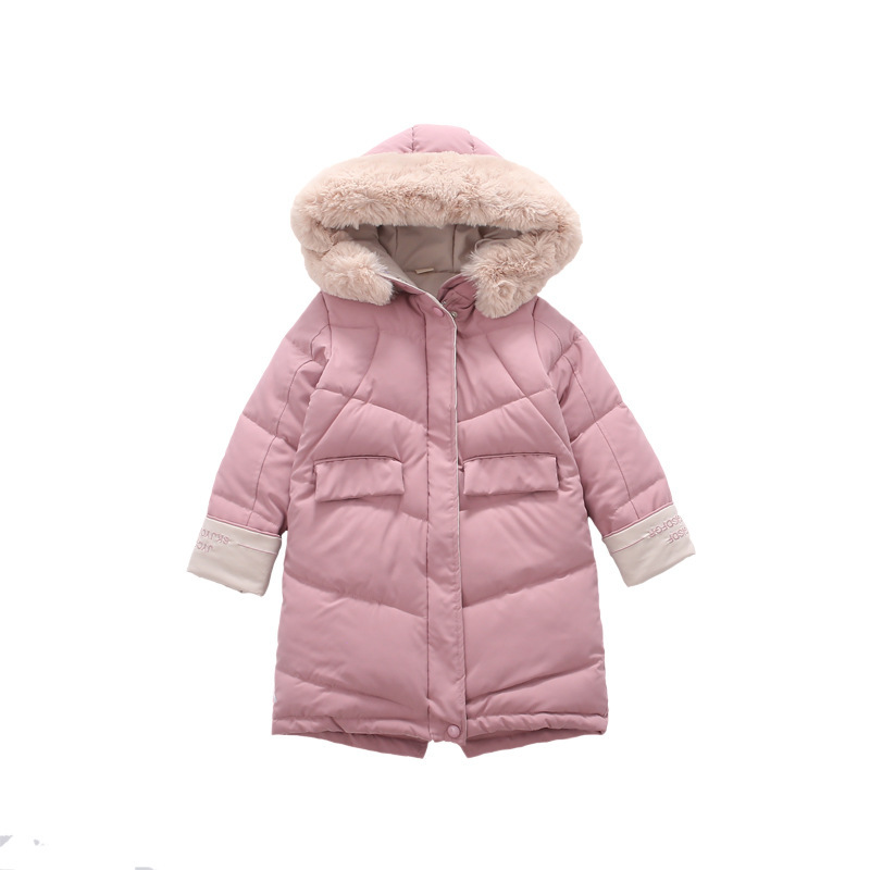 Children Winter Down Cotton Jacket 2020 New Fashion Girl Clothing Kids Clothes Thick Parka Fur Hooded Snowsuit Outerwear Coat