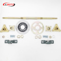 610mm Rear Axle Assy With 428# 37T Sprocket 160mm Brake Disc UCP204 Bearing M8*3 Wheel hub Fit For DIY Electric ATV Buggy Parts