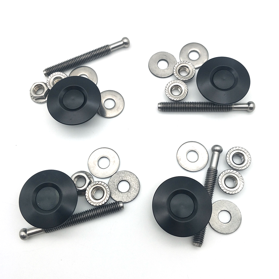 4pcs 30mm Car Hood Pin Quik Release Latch Aluminum Mini Fastener Hood Push Button Billet Pins Lock