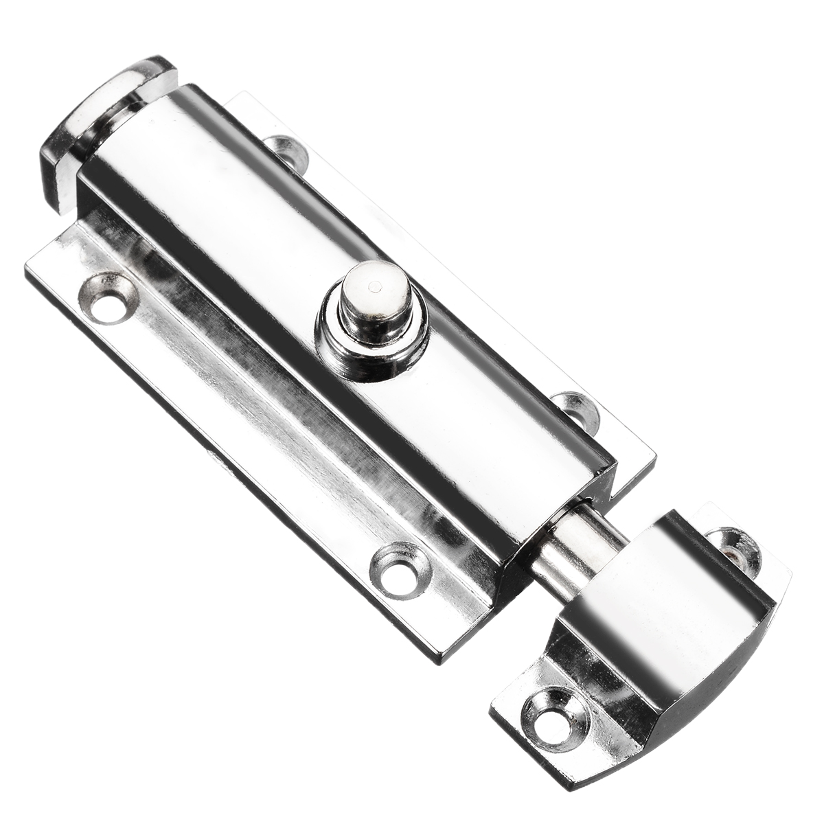 Silver Zinc Alloy Door Bolt Latch Press Sliding Locks Window Gate Safety Locks Home Hardware
