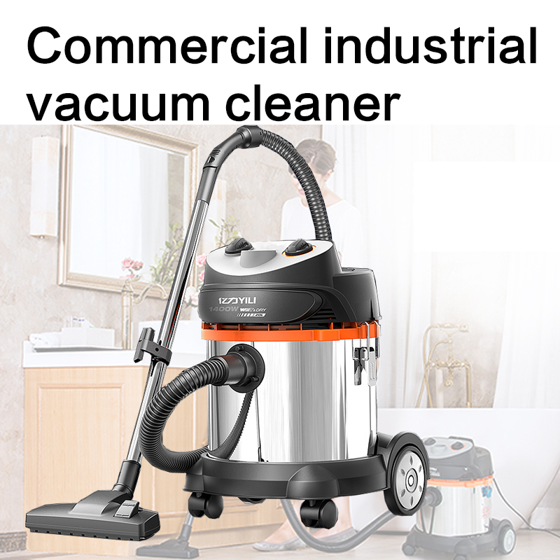 Commercial industrial vacuum cleaner dry and wet blowing bucket type high power silent strong household factory workshop vacuum