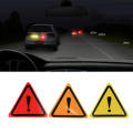 2PCS Car Auto Caution Sticker Exclamation Mark Warning Triangle Stickers Decor Reflective Warning Sticker Car Decoration