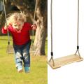 Children Swing with PE Rope Wooden Seat High Quality Safe Anticorrosion Adjustable Swing for Adults Kids Outdoor Fun Set