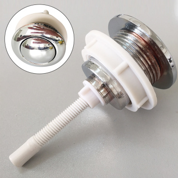 Push Switch Round Single Press Bathroom Toilet Button Rod Vintage Water Saving Universal Closestool Cover Tank Accessories