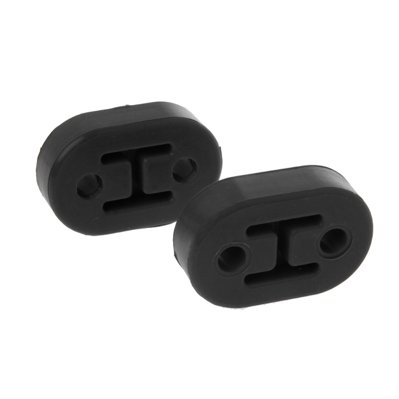 2x Heavy Duty Exhaust Hanger Bushing Support 2 Holes Bracket Rubber Mount