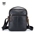 New Genuine Leather men's Crossbody Shoulder bag Vintage Cowhide Messenger Bag for male Small Casual handbag
