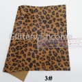 Glitterwishcome 21X29CM A4 Size Vinyl For Bows Printed Leopard Leather Fabirc Faux Leather Sheets for Bows, GM041B