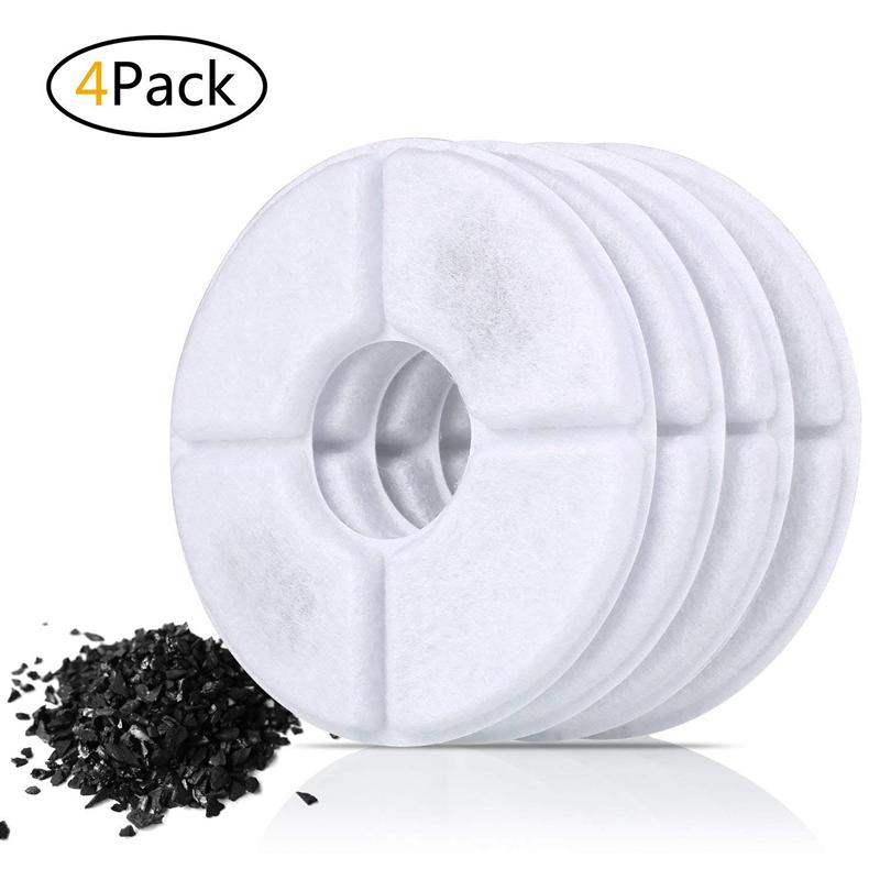 4pcs Pet Cat Water Drinking Fountain Filter Replacement Healthy Water Dispenser Filters Activated Carbon Filters For Dogs Cats