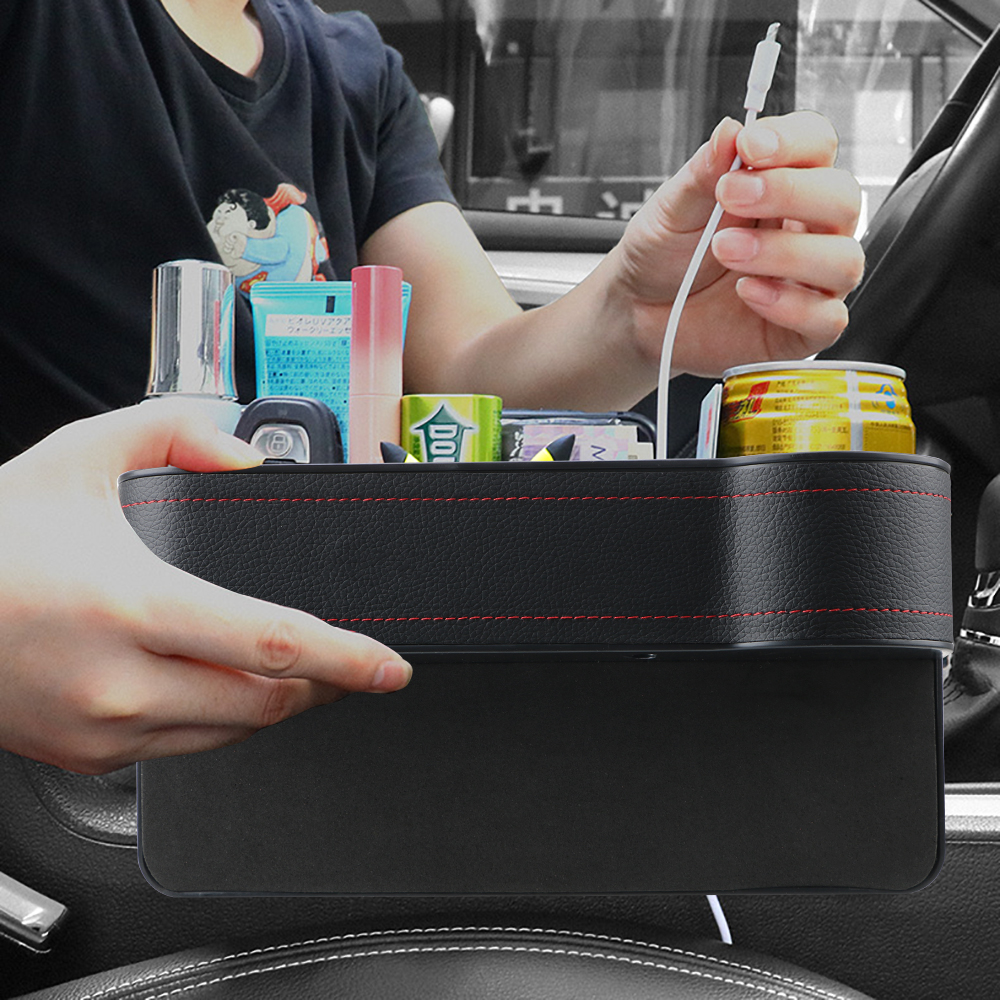 Car Seat Gap Crevice Storage Box Multifunctional Passenger Driver Side Stowing Tidying Box for Pocket Organizer Phone Holders