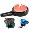 Ceramic Candle Holder with Handle Dinner Table Decoration Candlestick Stand for Wedding Party