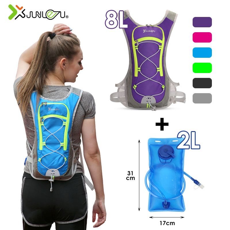 8L Nylon Vest Running Backpack Sports Hydration Cycling Marathon Trail Running Water Bag Bladder Waterproof Run Outdoor Fitness