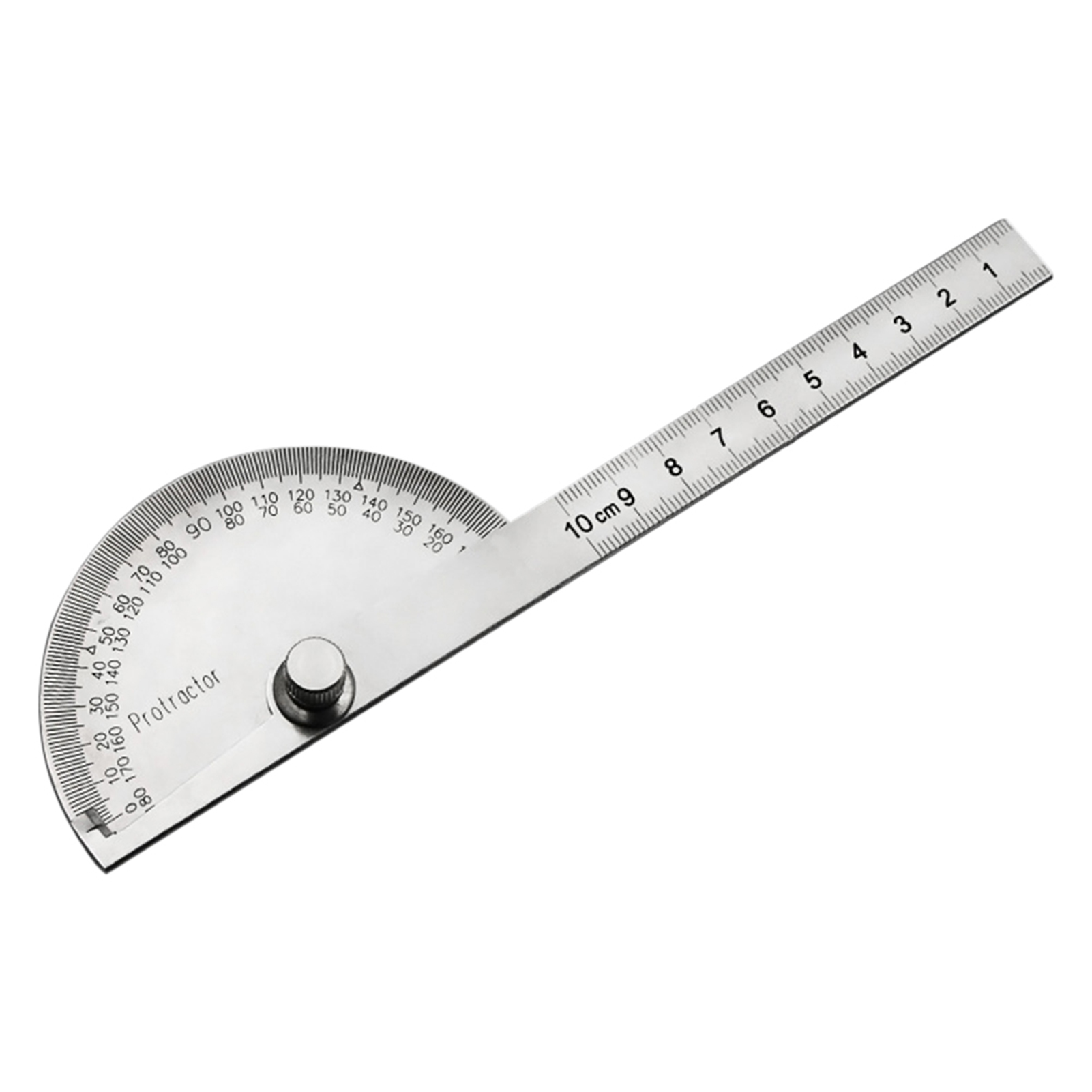 Handheld Angle Ruler Adjustable Protractor 180 Degree Gauge Stainless Steel Measuring Tool Woodworking DIY 0-100mm Clear Scale