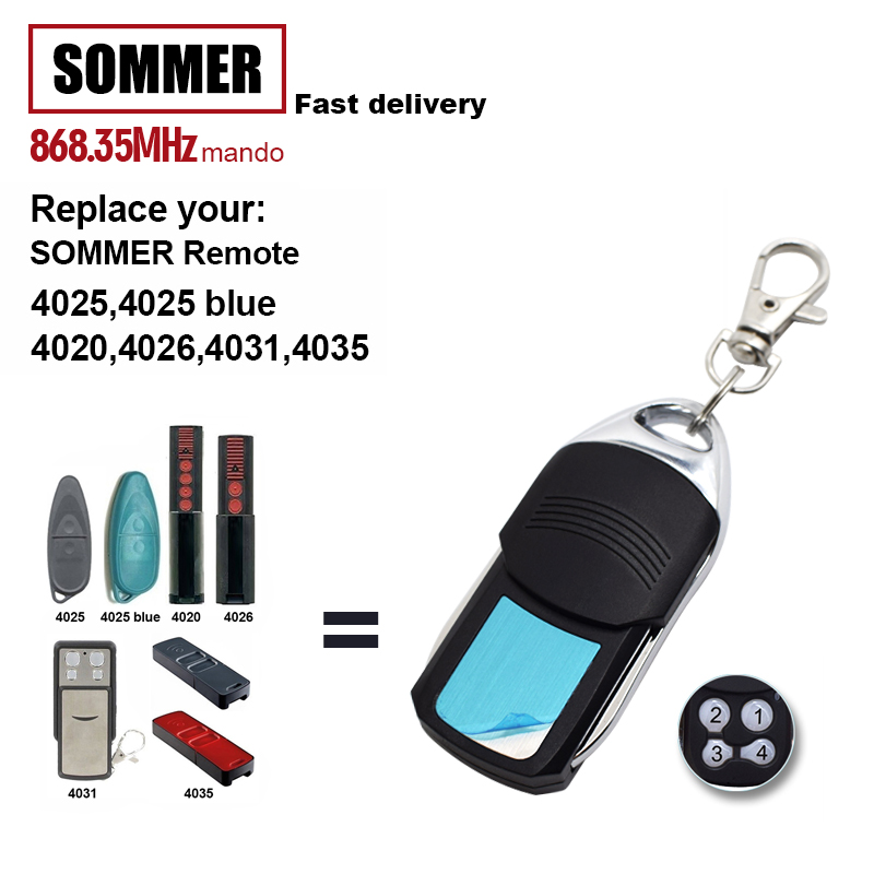 SOMMER Open Garage Door Remote Control 868 MHz Garage Command Rolling Code 2020 New