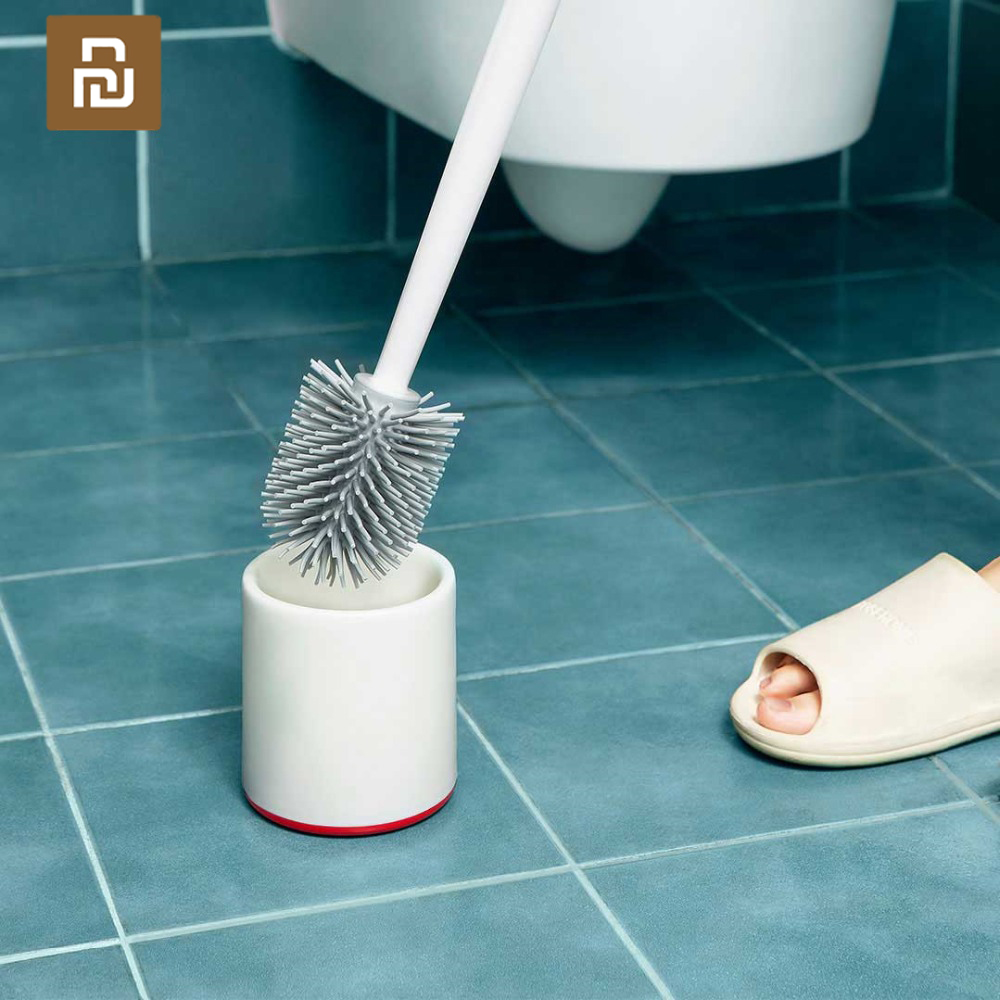 Original Youpin Yijie TPR Toilet Brushes and Holder Cleaner Set Silica Gel Floor-standing Bathroom Cleaning Tool