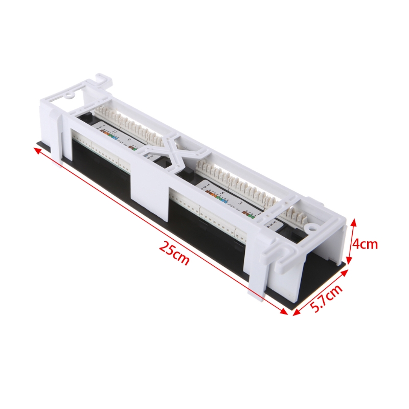 12 Port CAT5 CAT5E Patch Panel RJ45 Networking Wall Mount Rack Mount Bracket