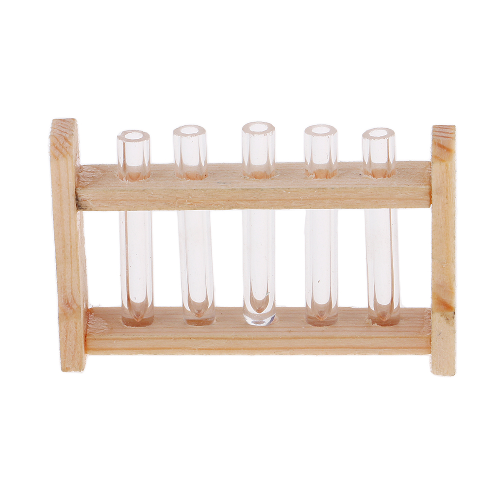 1/12 Miniature Test Tube Experiment Equipment for Dolls House Learning/Lab Room Accessory