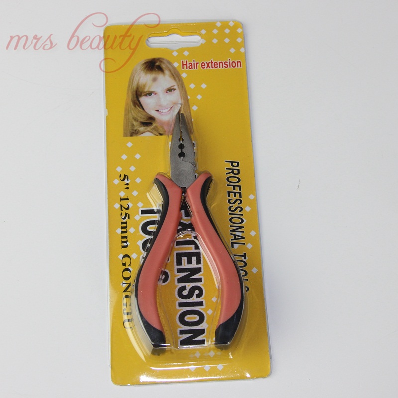 Hair Extension Pliers for Micro Rings 3 holes I Tip Hair Extensions Tools 1pc Forceps for Nano Rings Stainless steel metal Tongs