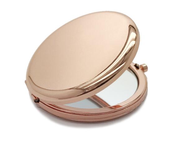 1pcs Makeup Mirror Pocket Mirror Compact Folded Portable Small Round Hand Mirror Makeup Vanity Metal Cosmetic