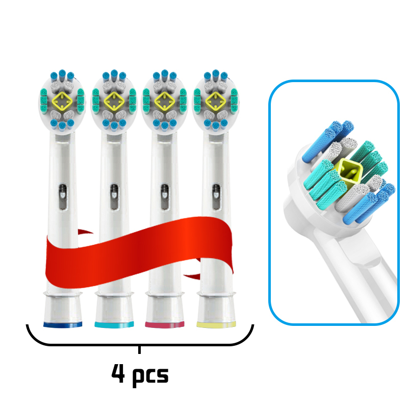 Oral B Electric Toothbrush Heads For Rotary Electric Toothbrush 4pc/Pack Replaceable Teeth Brush Heads