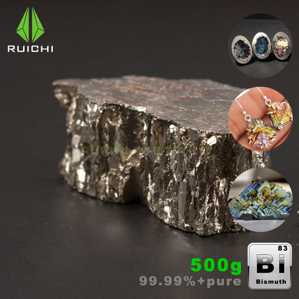 500g Bismuth Metal Bismuth ingot Bi Crystals High Purity 99.99% free shipping