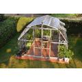 Aluminum frame greenhouse with pc roof glass garden