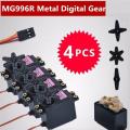 4pcs MG996R Metal Gear MG995 Digital Torque Servo Motor for RC Truck Racing Drop Shipping