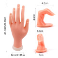 Hand For Manicure Finger Practice Model 5/10pcs False Nails Training Fake Hand Beauty Art Natural Professional Nail Printer Tool
