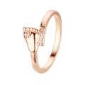Cute Ring Women Girls Ring 585 Rose Gold Color Girl Jewelry Feet Shape Cubic Zircon Ring Gold Color Ring