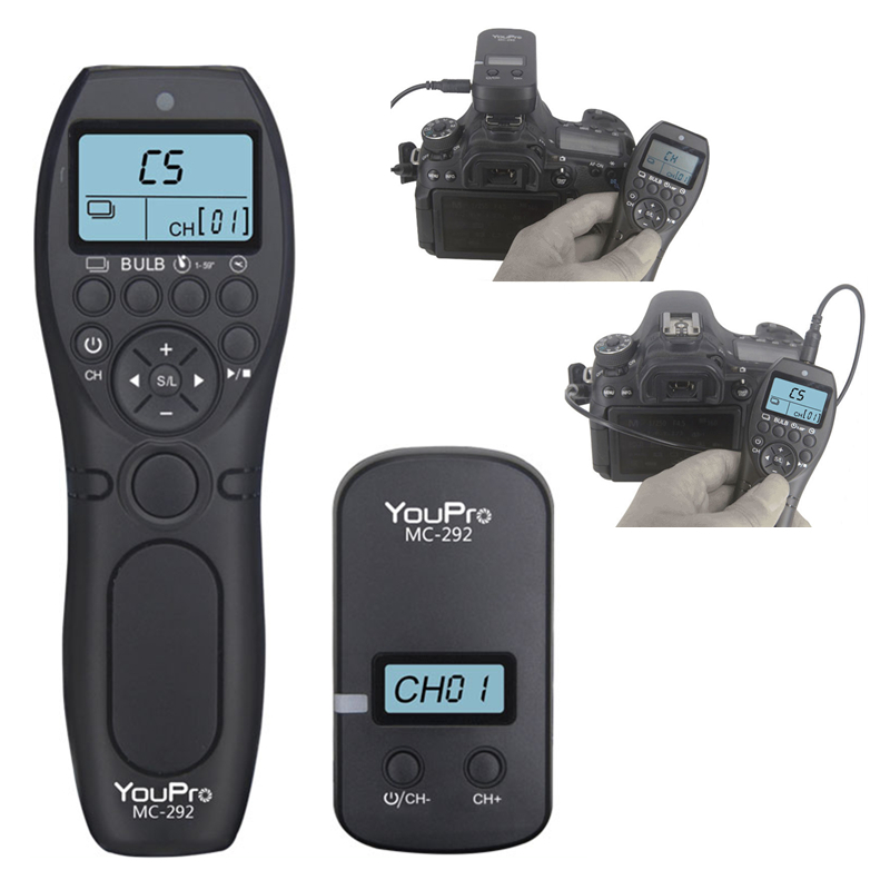 Wireless Timer Remote Control Shutter Release Cable for Canon Nikon Sony Olympus Fujifilm Panasonic Samsung Contax Fuji Pentax