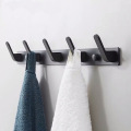 1Pc Creative Wall-mounted Space Aluminum Robe Hook Kitchen Door Coat Hanger Bathroom Towel Rack