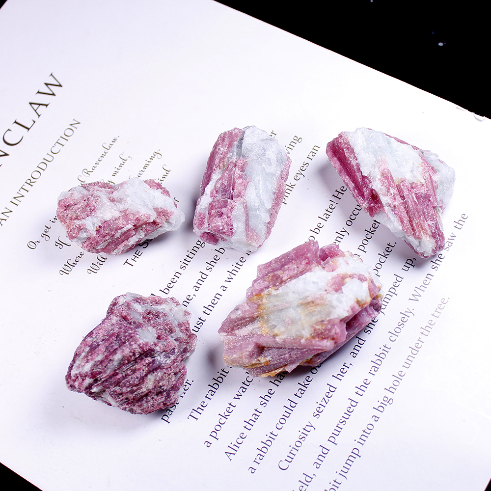 70-300g Natural Tourmaline of plum blossom crystal cluster Mineral Specimen Healing Stones For Teaching Dream Home Decor