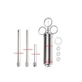 Stainless Steel Needles Spice Syringe Marinade Injector Flavor Syringe Cooking Meat Poultry Turkey Chicken BBQ Tool
