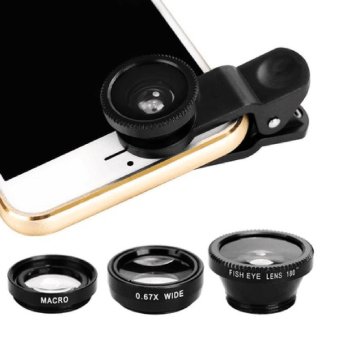 2020 3-in-1 wide angle macro fisheye lens cell camera kits fisheye lenses with 0.67x clip for iphone samsung all cell phones