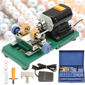 220V 280W 60Hz Pearl Drilling Holing Machine Driller Bead Jewelry Punch Engraving Engraver Machine Tool Full Set